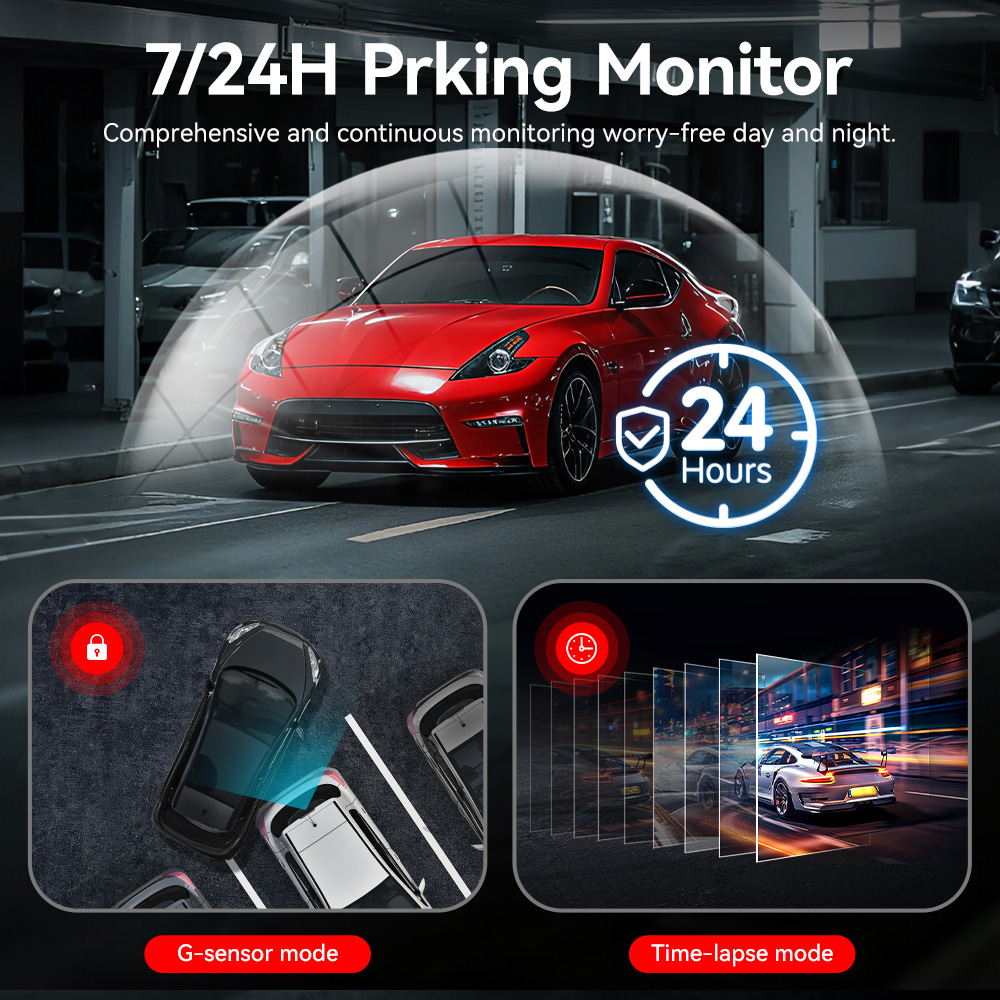 REDTIGER A4 4K Dual Dash Cam with GPS and Touchscreen photo 5