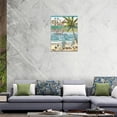 thumbnail image 5 of Sea Turtle Palm Tree Bathroom Wall Art Beach Coastal Pictures Ocean Wall Decor Nautical Canvas Prints Painting Beach Decorations Framed Artwork for Bathroom Living Room Bedroom 12"x16", 5 of 5