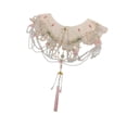 thumbnail image 4 of Chal de cuello desmontable, chal de hombro bordado con borlas de cadena para mujer, cuello falso decorativo para espectáculo en el escenario, 4 of 8