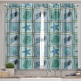 thumbnail image 2 of Ambesonne Starfish Valance & Curtain, Marine Pattern, 55"x30", Multicolor, 2 of 6