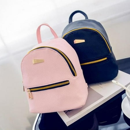 Travel Pack Series - ZeAofa Fashion Faux Leather Mini Backpack Girls Travel Handbag School Rucksack Bag