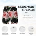 thumbnail image 4 of Kdxio Pink Roses Print Men'S Swim Trunks With Compression Liner 7 Inch Inseam Quick Dry Swim Shorts, 4 of 7
