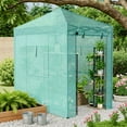 thumbnail image 7 of Vineego 6*4 Ft Portable Pop-Up Walk-in Greenhouse with Central Lock Windproof PE Cover, Double-Layer Windows, for Garden and Backyard, Green, 7 of 7
