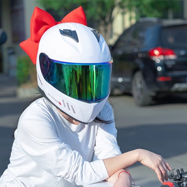 decorating motorcycle helmets ROZYARD Motorcycle Helmets Bowknot Decoration Adhesive Large Bowknot  Ornament Motorbike Helmets Decor Fashion Helmets Patches