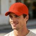 thumbnail image 4 of Baseball Caps For Men And Women Adjustable Casual Baseball Cap Solid Color Outdoor Sun Protection Sports Hat For Workout Golf & Everyday Wear Saffron, 4 of 7