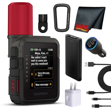Garmin inReach Mini 3 Plus Compact Satellite Communicator with Voice Commands, Photo Messaging, Color Touchscreen, GPS Location Sharing and Interactive SOS Support 350 Hrs Battery Lift Bundle