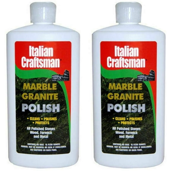 Italian Craftsman Polish Multi-Surface Granite & Marble Polish, 16 Fl. Oz. (Pack of 2)