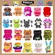thumbnail image 2 of Original Ugly Teeth Monsters Plush Toys Wide Eyed Monsters Family On Vacation in Underwear Plush Hot Gifts For Kids, 2 of 5