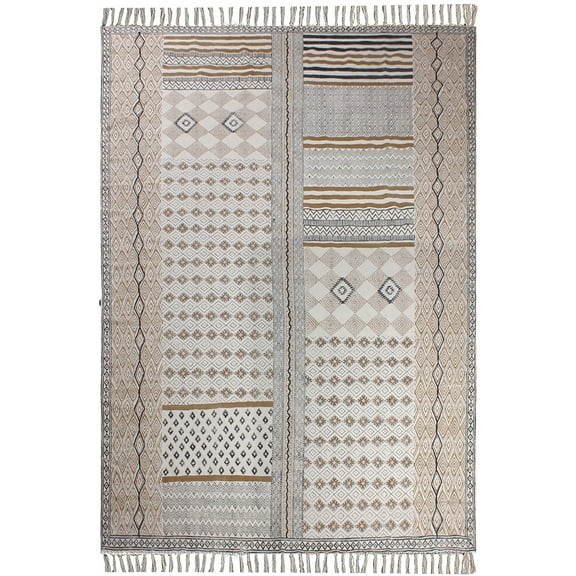Casavani Multicolor Moroccan Rug Garden Yoga Kilim Dining Room Carpet 2x3 feet