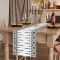 thumbnail image 2 of Table Runners 90 Inches Long Dress Scarves, Black White Boho Farmhouse Coffee/Dining/Kitchen Table Runner for Living Room, Vintage Ethnic Tribe Abstract Art Retro 13x90 Inch, 2 of 9
