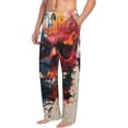 thumbnail image 6 of Sigee Abstract Colorful Skull Art print Men's Pajama Pants Lounge Sleep Bottoms with Elastic Waistband and Pockets-Large, 6 of 6
