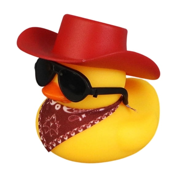 Ducks Figurine with Hat and Sunglasses Pool Bathroom Decoration Early Childhood Development Toy