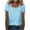 Blue, variant on Womens Summer Tops Casual Womens Shirts Summer Blouses Short Sleeve Tops for Women Cropped my items saved for later