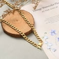 thumbnail image 3 of 3pcs Men's 304 Stainless Steel Cuban Link Chain Necklaces Chunky Chain Necklaces with Lobster Claw Clasps Golden 20.5 inch(52.1cm) 7mm, 3 of 4