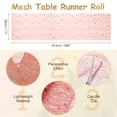 thumbnail image 2 of Caminito de mesa rojo Uxcell, 11" x 30 pies, decoración de malla metálica con lentejuelas, 2 of 6