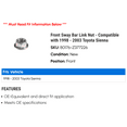 thumbnail image 2 of Front Sway Bar Link Nut - Compatible with 1998 - 2003 Toyota Sienna 1999 2000 2001 2002, 2 of 2