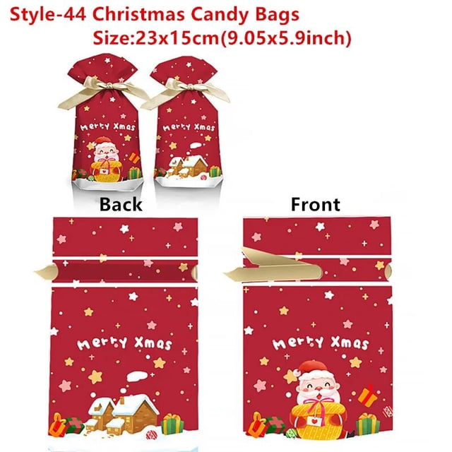 Bolsa de regalo de Dragee de caramelo de Navidad, caja de embalaje de Chocolate de Papá Noel, suministros de decoración de fiesta de año nuevo 2023, 5/10/20 piezas, 2024