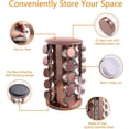 thumbnail image 3 of Kqpoinw Spice Carousel, Spice Rack Rotating 360°, Spice Organizer with 20 Spice Jars, Stainless Steel Spice Rack Spice Jars with Shelf for Kitchen, Gold, 3 of 6