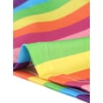 thumbnail image 3 of Camiseta sin mangas Allegra K Cuello En U Rayas arcoíris Multicolor L, 3 of 4
