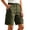 *Army Green, variant on Women's High Waist Button Cargo Shorts with Pocket,Casual Outdoor Summer Shorts Blue,Women's Plus S