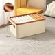 thumbnail image 3 of Caja de almacenamiento plegable, caja de vestido de almacenamiento, caja de ropa de almacenamiento, de algodón y lino, organizador de ropa plegable, fácil de transportar, para dormitorio,, 3 of 8