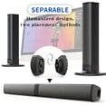thumbnail image 1 of HLONK Stock-Up Essentials 20W Detachable TV Soundbar Small Soundbar For TV Surround Sound System TV Sound Bar Speakers With Bluetooth/AUX Connection For PC/Gaming/Projectors Savings, 1 of 9