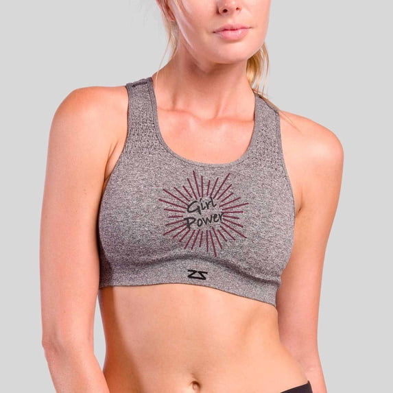 Girl Power Sports Bra L/XL / Heather Grey