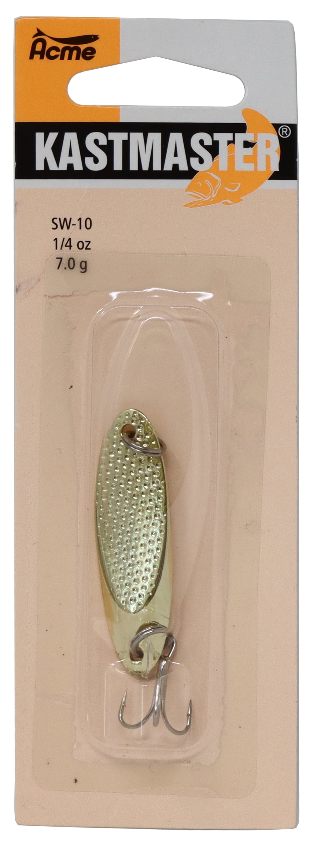 Acme Tackle Kastmaster Hammered Fishing Lure Spoon Gold 1/4 oz. 