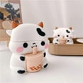 thumbnail image 4 of Creative Cute Cartoon Milk Tea Cow Design Air pods Cover Fashion Portable Accessories Wireless Earphone Shockproof Protector Compatible with Airpods Pro Hook, 4 of 4