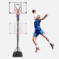 thumbnail image 1 of Zelus Système de Panier de Basketball Portable Standard Astm Vérifié Hauteur Réglable 5,5-10 Pi avec Roues, 1 of 12