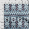 thumbnail image 1 of oneOone Silk Tabby Fabric Chevron & Swirl Ikat Printed Craft Fabric BTY 42 Inch Wide, 1 of 4