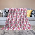 thumbnail image 2 of Manta de estilo preppy con decoración de monos, adorable y divertida, regalo para niñas y niños, manta de franela de felpa suave y muy cálida, manta de invierno para sofá, ropa de cama para bebés,, 2 of 5