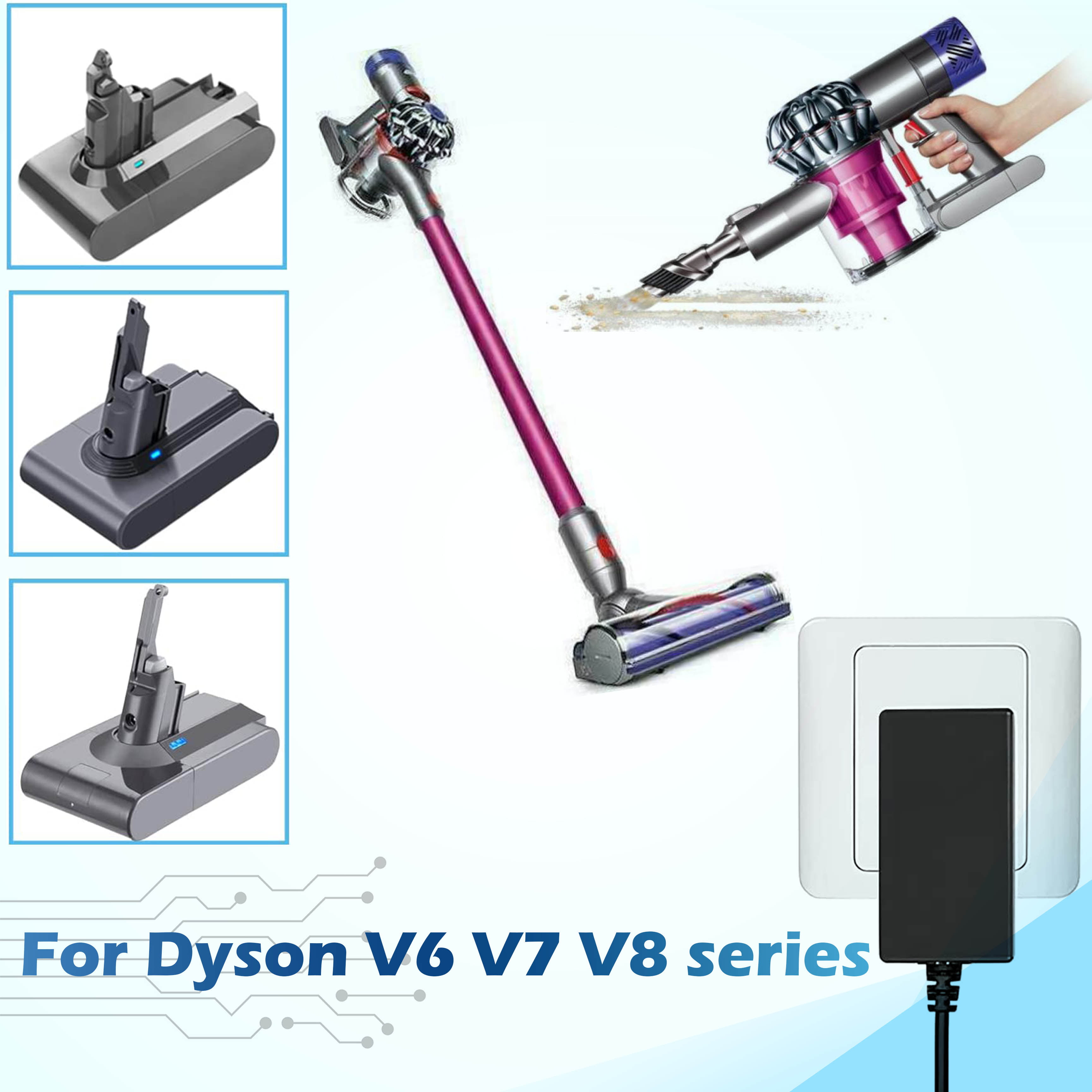Chargeur pour Dyson V6 V7 V8 DC58 DC59 DC61 DC62 SV03 SV04 SV05 SV06 SV07 AC