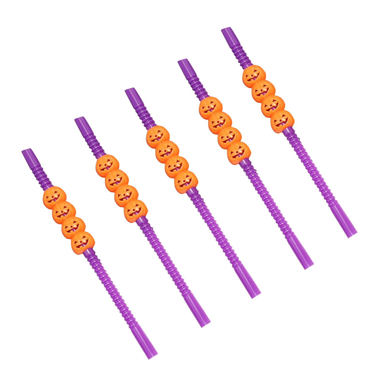 JUNBYONE Halloween Crazy Straws Pumpkin Skull Ghost Vampire Witch