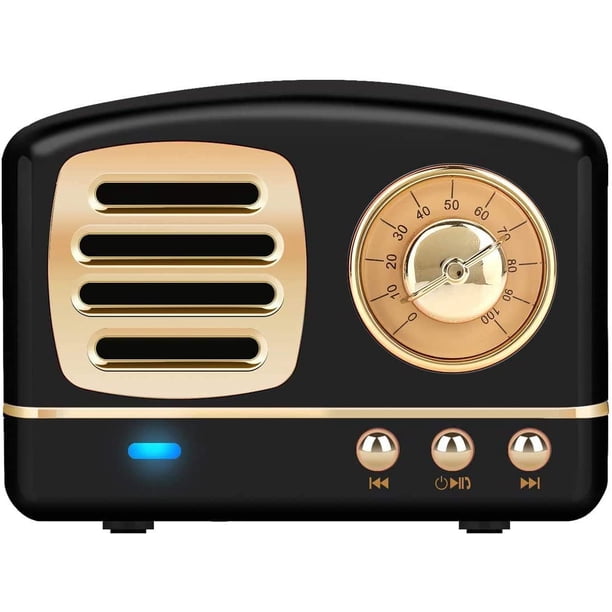 Altavoces Bluetooth Retro Inalámbricos, Altavoces Vintage Portátiles para Exteriores, Mini Altavoces Recargables con Sonido Potente, Soporte USB/Tarjeta TF/AUX Android iOS Cumpleaños