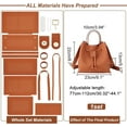 thumbnail image 2 of DIY DIY Shoulder Bag Making Kits Imitation Leather Handmade Drawstring Bucket Bag Making All Materials Hand Sewing Handbag Making Set 9.1x5.1x8.6 Inch Brown DIY, 2 of 8