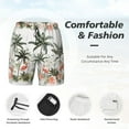 thumbnail image 6 of Picia Flamingo Palm Trees pattern Mens Swim Trunks with Compression Liner Stretch Beach Shorts Quick Dry with Zipper Pockets No-Chafing Board Shorts-X-Large, 6 of 9