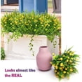 thumbnail image 4 of HESHENG Artificial Flowers for Outdoors, 8 Bundles Artificial Outdoor Plants UV Resistant Fake Plastic Flowers for Hanging Planter, Window Box Pot (Yellow), 4 of 14