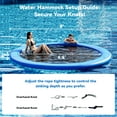 thumbnail image 2 of Bezliving 8FT Round Inflatable Floating Dock, Sunchill Float Ring Water Hammock with Pump, 4in Woven Fabric, Lake Pool Float for Adults, Blue, 2 of 6