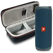 JBL Flip 5 Waterproof Portable Wireless Bluetooth Speaker Bundle with Hardshell Protective Case - Blue