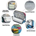 thumbnail image 4 of Standing Pencil Case with Base Large Capacity Stationery Pouch Pen Bag with Zipper for Women Men Colorful Row Boats, 4 of 7