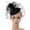 Black #1, variant on CXHEGBEJ Fascinators Hat for Women Pillbox Hat Cocktail Tea Party Headwear Hair Clip Veil Flower Derby Hats for Wedding Black #1