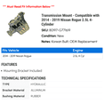 thumbnail image 2 of Transmission Mount - Compatible with 2014 - 2019 Nissan Rogue 2.5L 4-Cylinder 2015 2016 2017 2018, 2 of 2