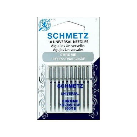 UPC: 0036346141305 | Schmetz Needle Chrome Universal Sz 100/16 10pc