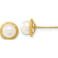 thumbnail image 2 of 14K Yellow Gold 5-6mm White Button Fwc Pearl Earring And Pendant Set Made In Canada xf629set, 2 of 5