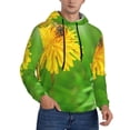 thumbnail image 2 of Daiia Bees Pollinates A Yellow Dandelion for Men's Fashion Hoodies & Sweatshirts with Kangaroo Pocket Hooded Sweatshirt Breathable & Moisture Wicking-4X-Large, 2 of 7