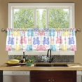 thumbnail image 4 of Yayeee Kitchen Curtains Tier Set of 2 Light Filtering 57"x24" Over Sink Window Panels, Colorful Gummy Bears Pattern, 4 of 7