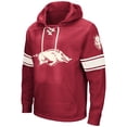 thumbnail image 2 of Men's Colosseum Cardinal Arkansas Razorbacks Big & Tall Hockey Lace-Up Pullover Hoodie, 2 of 3