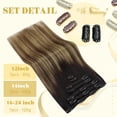 thumbnail image 3 of Extensiones de cabello con clip Ve Sunny Real Human Hair de 22 pulgadas y 120 g, 3 of 9