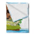 thumbnail image 2 of Whale Soft Flannel Fleece Throw Blanket, Huge Whale Diving into Ocean in Rainbow Hand Drawn Image Perfect for Teens Print, Cozy Plush for Indoor and Outdoor Use, 70" x 90", Multicolor, by Ambesonne, 2 of 5